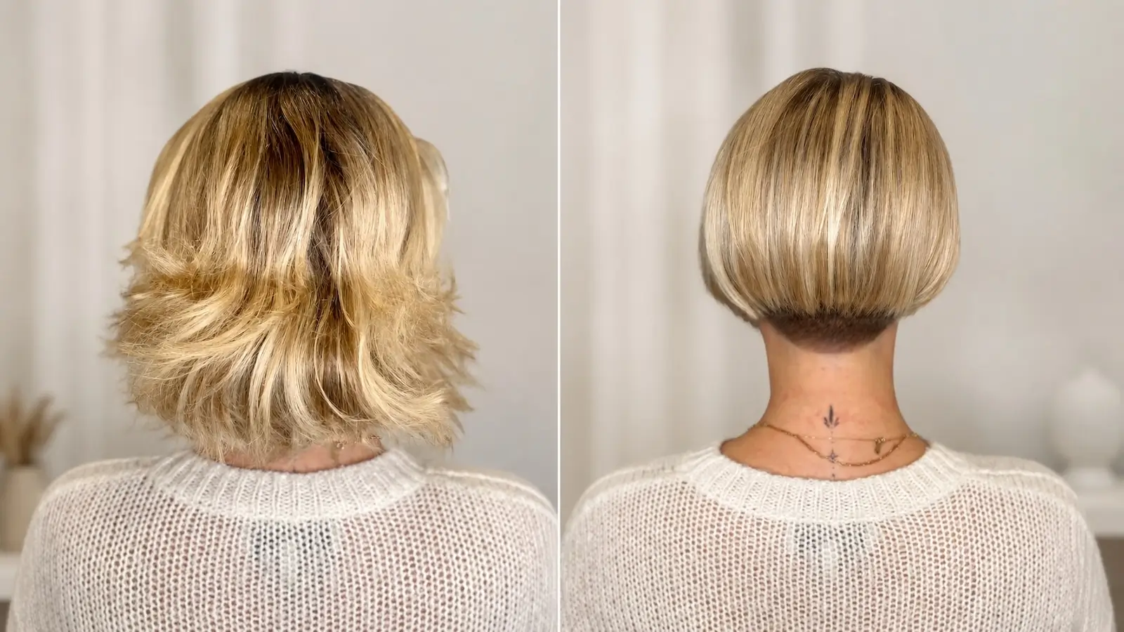 Blond Gefärbtes Haar Auffrischen – Balayage-Effekte Und Glossing Blond Gefärbtes Haar Im Vorher-Nachher-Vergleich Nach Balayage-Effekten Und Glossing Bei Unison.